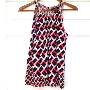 White House Black Market Sleeveless Layered Multicolor Top Size XS